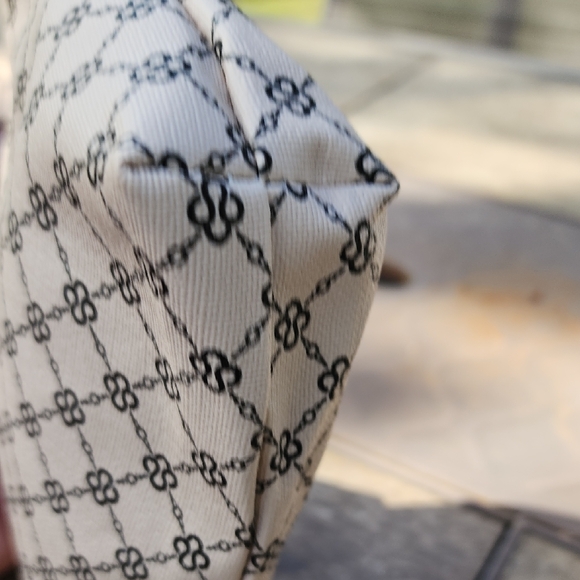 Elegant  Patterned White and Black Women's Bag Set - Picture 11 of 15